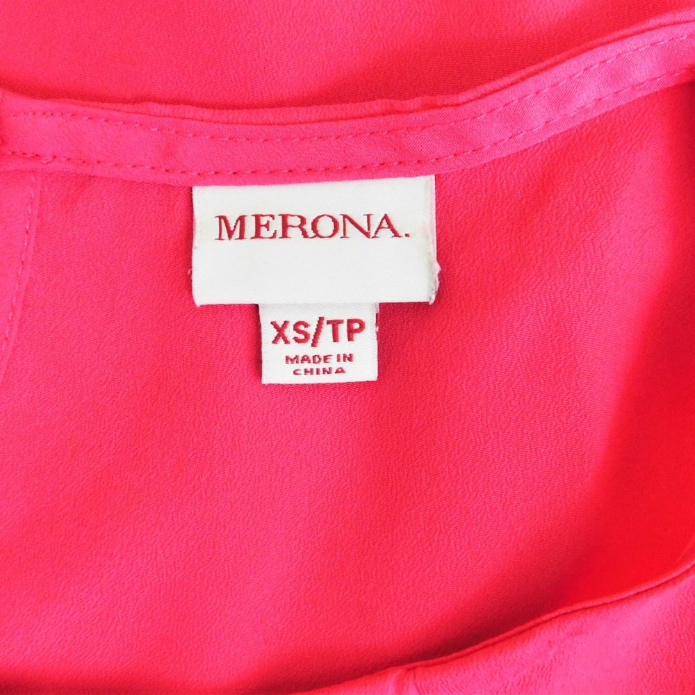 Merona Women Shirt Pink XS - Picture 4 of 5
